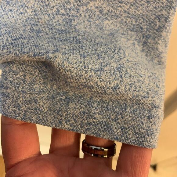 Vintage 70s 80s tee t-shirt single stitch ringer blue sailing boat nautical sz L - Picture 5 of 9